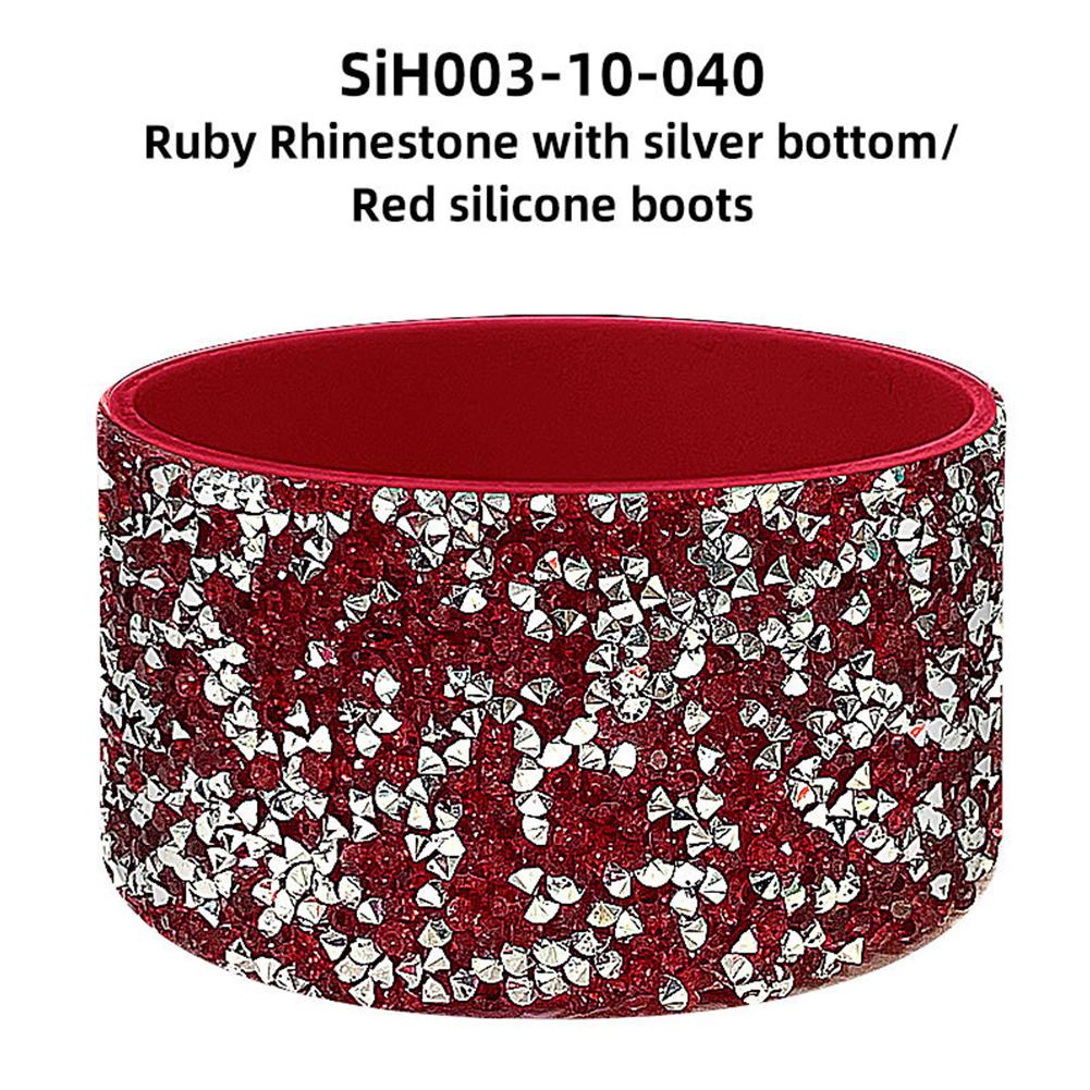 Diamond Glitter Silicone Boot Anti-Slip Water Bottle Boot Sleeve Water Bottles Bottom Sleeve for Stanley 40oz Cup Accessories