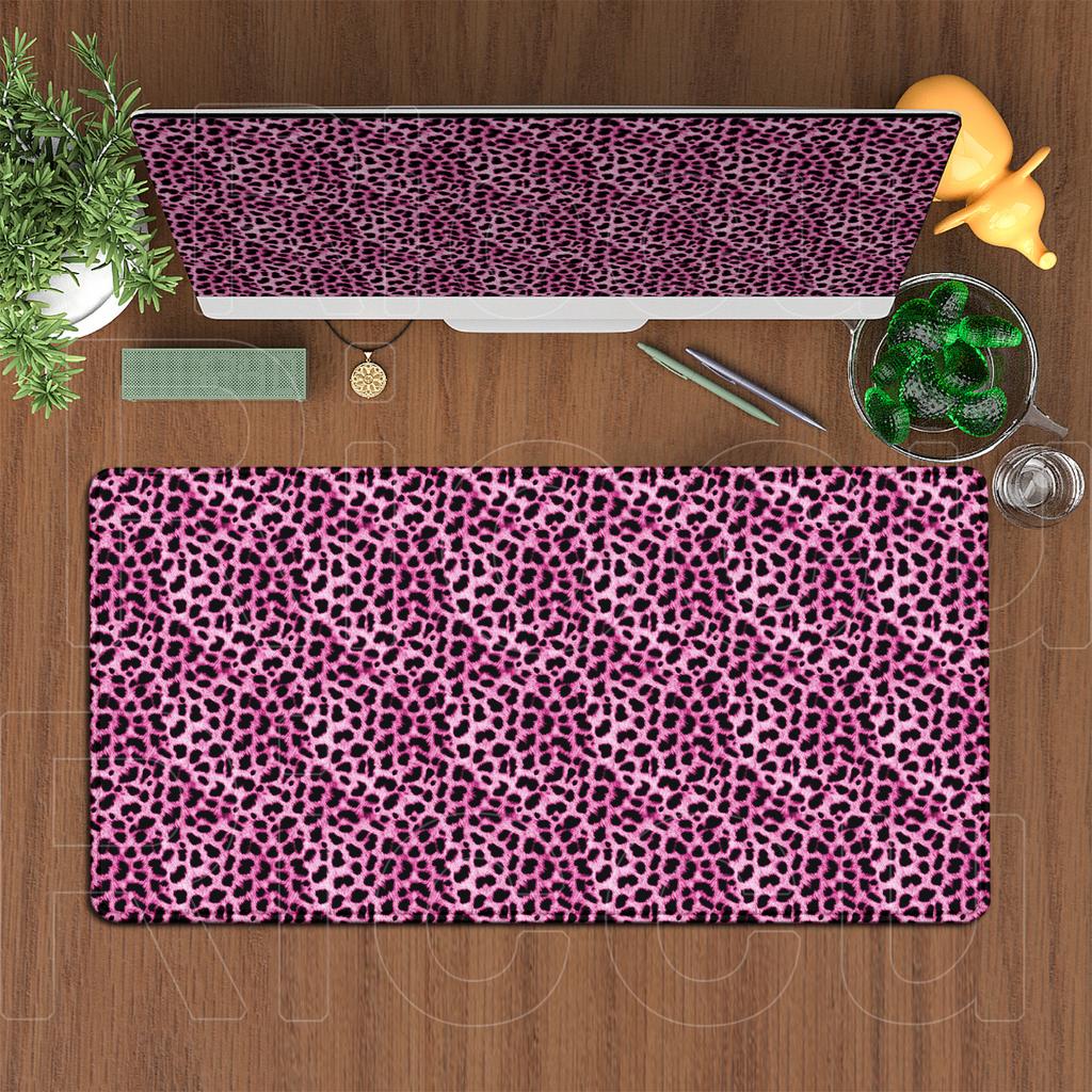 Fashion Leopard Print 120x60cm Oversized Keyboard Desk Pad Home Office Decoration Carpet Laptop Gaming Accessories Girl Mousepad