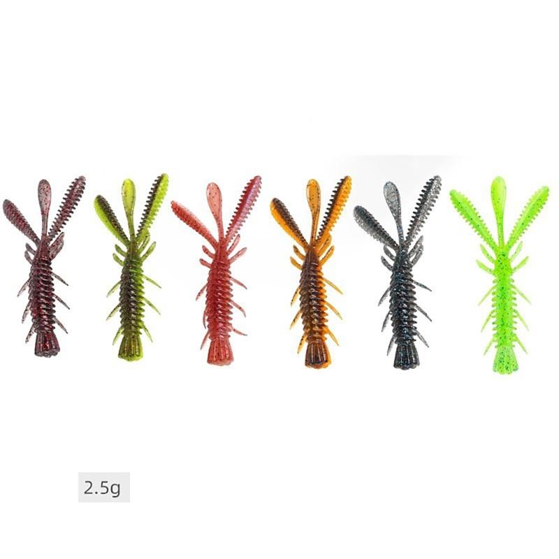 20Pcs Swimbait Lures Jig Soft Lures Shrimp Artificial Shrimp Baits Floating Shrimp Fishing Baits Wobblers for Trout
