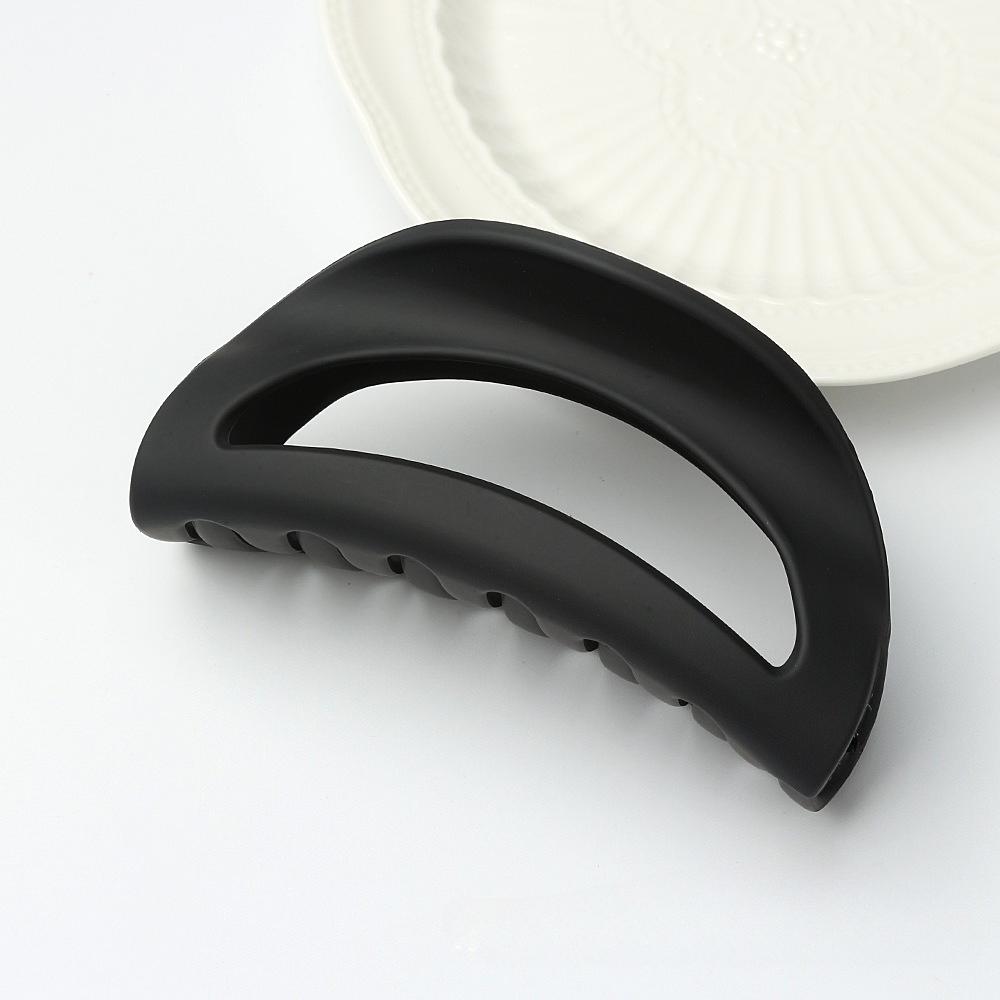 

Grab and Clip High-end Hair Style, Back of The Head Windbreaker Rack, Solid Color Shark Hair Clip, Simple Rubber Texture чёрный