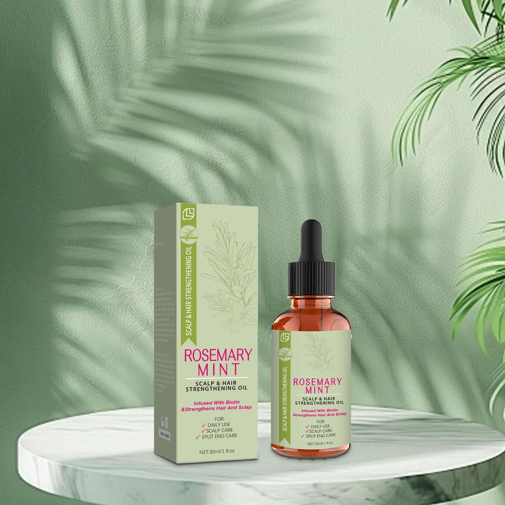 Mielle Güçlendirici Saç Yağı Biberiye, Nane ve Biyotin Yağlı