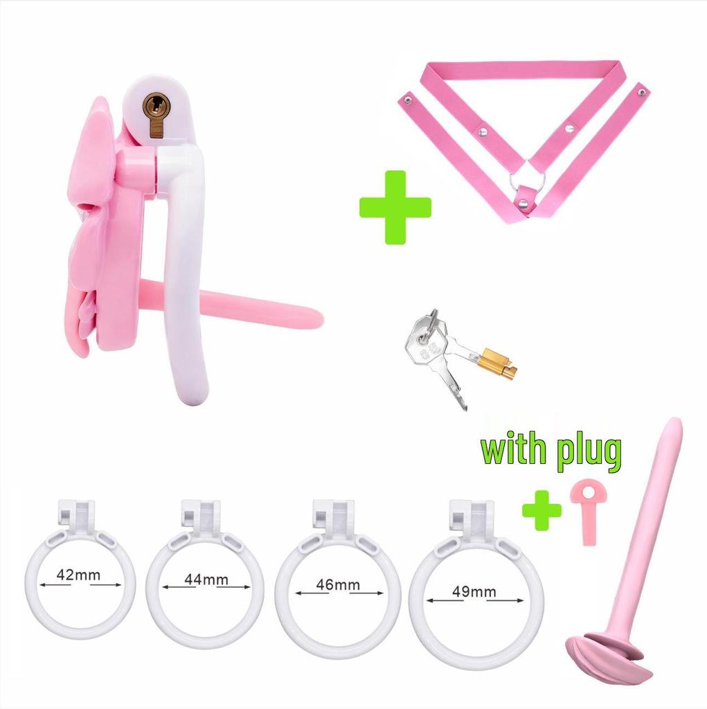 Chrysanthemum Bow Chastity Lock: Male Flat Lock and Restraint for TS Training