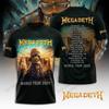 Band Rock Heavy Metal Megadeth Stampa 3D Creativo Hip-hop Fresco Top Estivo Uomo Casual Moda Manica Corta Girocollo Abbigliamento
