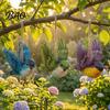 Yard Art Hanging Decorations 3Pcs Resin Bird Ornament, Hand-Painted Figurine with Jute String, Colorful Ornaments Weatherproof Outdoor Tree