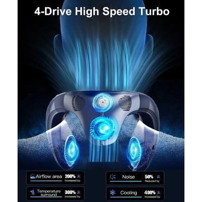 1PC New Neck Air Conditioner Portable Neck Fan Rechargeable Semiconductor Cooling Bladeless Fan Outdoor Personal Fan Wearable Cooler