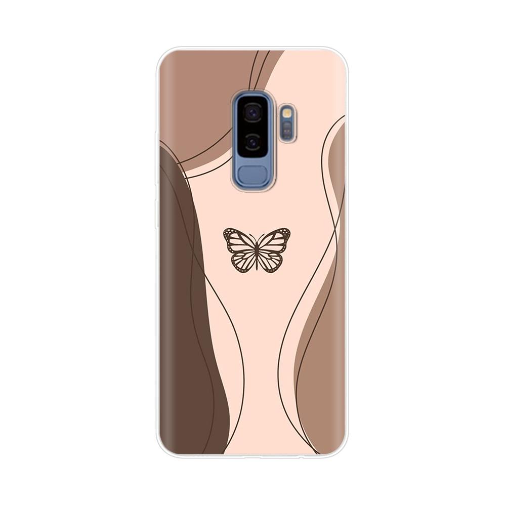 For Samsung Galaxy S9 Plus Phone Case Pretty Butterfly Pattern Soft Slim TPU Clear Silicone Cover For Samsung Galaxy S9 S9+ S 9