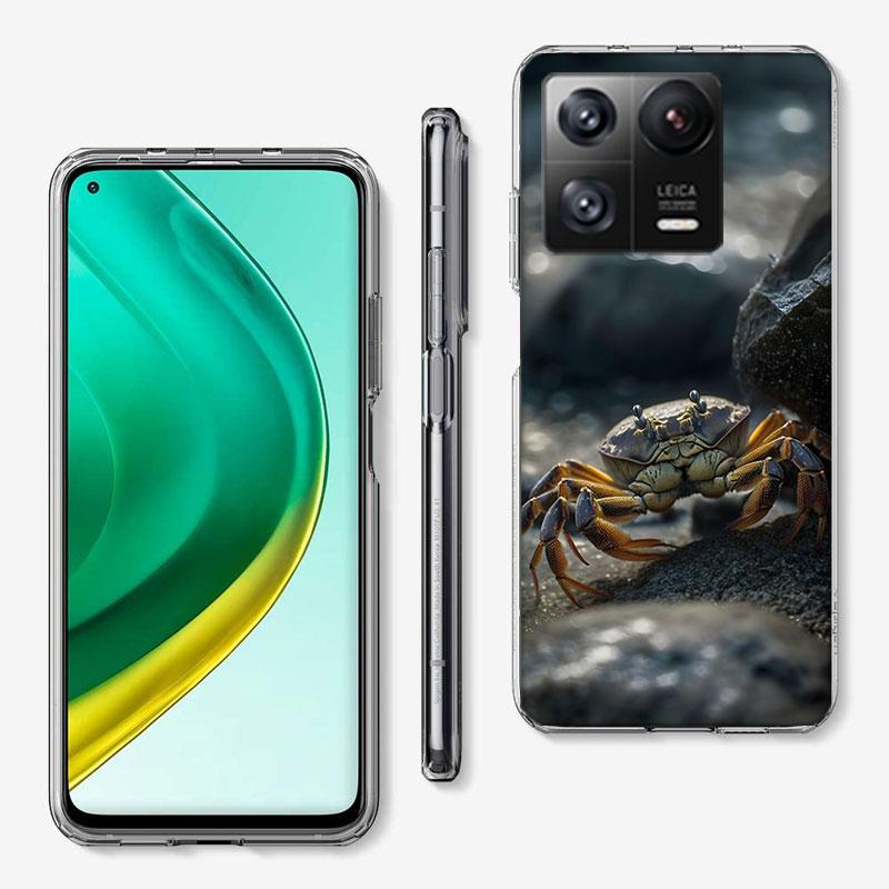 Unique Animal Crab Phone Case For Xiaomi Poco F7 Ultra X7 X6 M8 M7 M6 M4 M3 Pro X4 Mi 15 15T 14 14T 12T 12S 10T Pro 12 11 Lite C