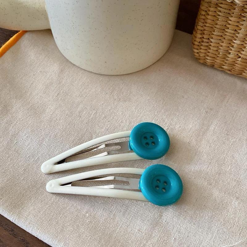 1Pcs Y2K Candy Style XL Button Side Hair Clip Harajuku Fashion INS Hair Accessory for Teen Girls School Gift