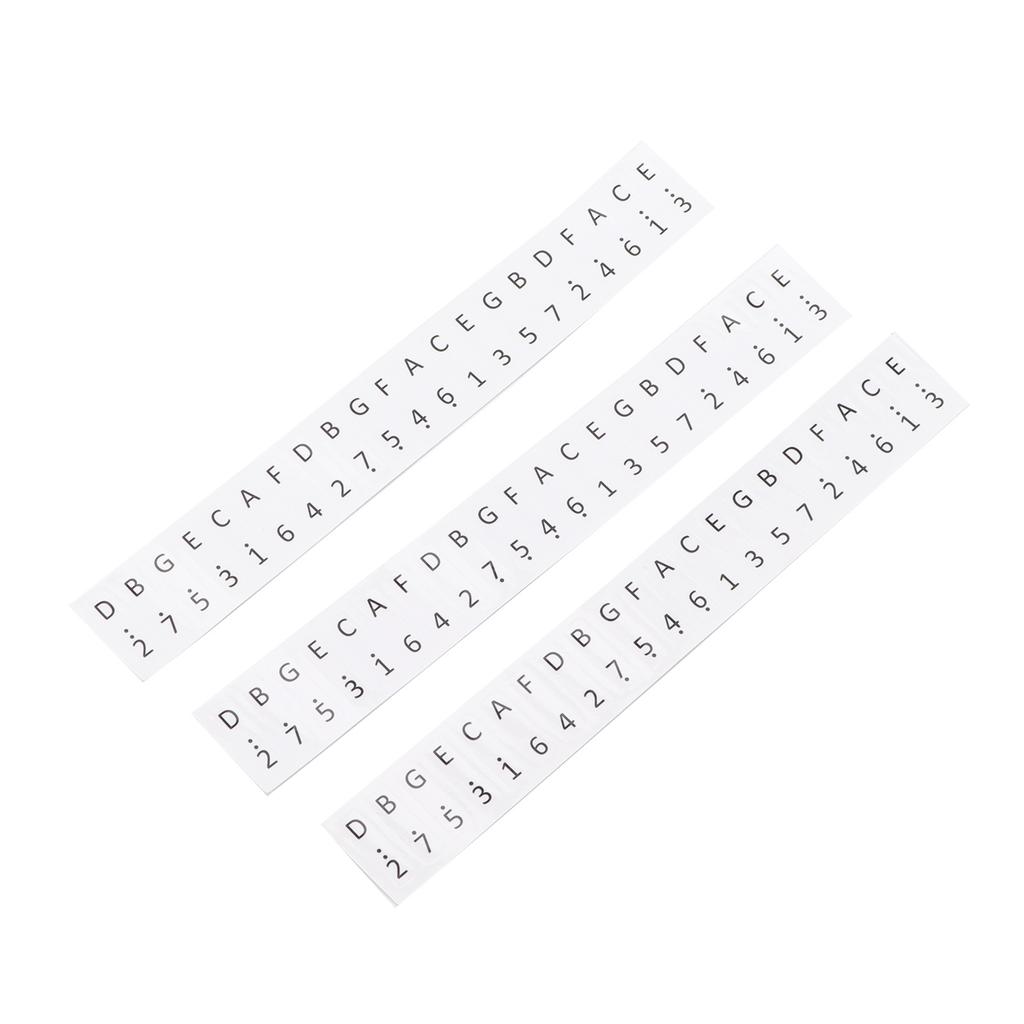 3Pcs Keys Stickers 17‑Key Kalimba Staff Labels Thumb Piano Button Musical Note Decoration