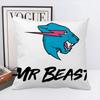 Game Blogger M-MrBeast Vintage Pillow Case Square Pillow Bedroom Sofa Leisure Comfort Cushion Car Home Decoration