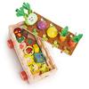 Baby Wooden Toys Multi-functional Fruits Vegetables Shape Sorting Stacking Educational Toys Gifts