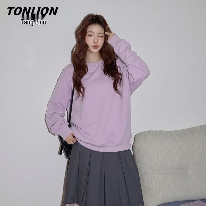 TonLion Women's Relaxed Fit Crewneck Sweatshirt