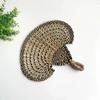 Colorful Hand-woven Straw Fan Bohemian Cattail Fan Durable Decorative Handmade Fan  Photo Prop