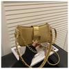 PU Chain Bag Small Square Bag Women's Bag European Solid Color Chain Bag Shoulder Armpit Bag Handbag