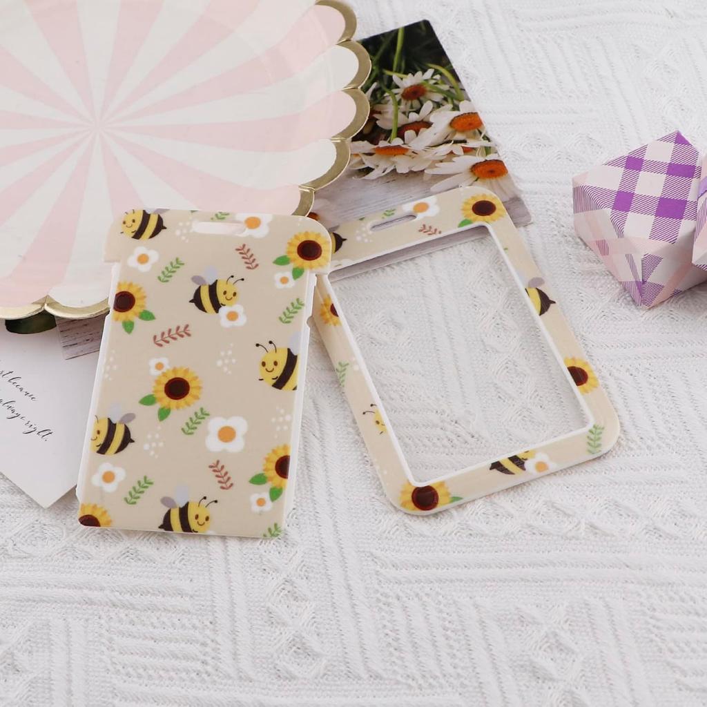 Cute Lanyards with ID Badges Aesthetic Neck Lanyard ID Holder Kawaii Keychain Lanyard for Girls Women Kids