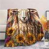 Sheep Print Flannel Blanket, High quality Comfortable for All Seasons, Home Decor, Warmth and Comfort, Perfect for Christmas Gifts