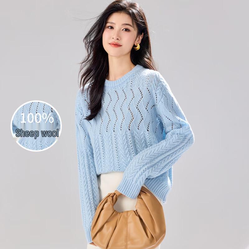 Women's 100% Merino Wool Round Neck Sweater