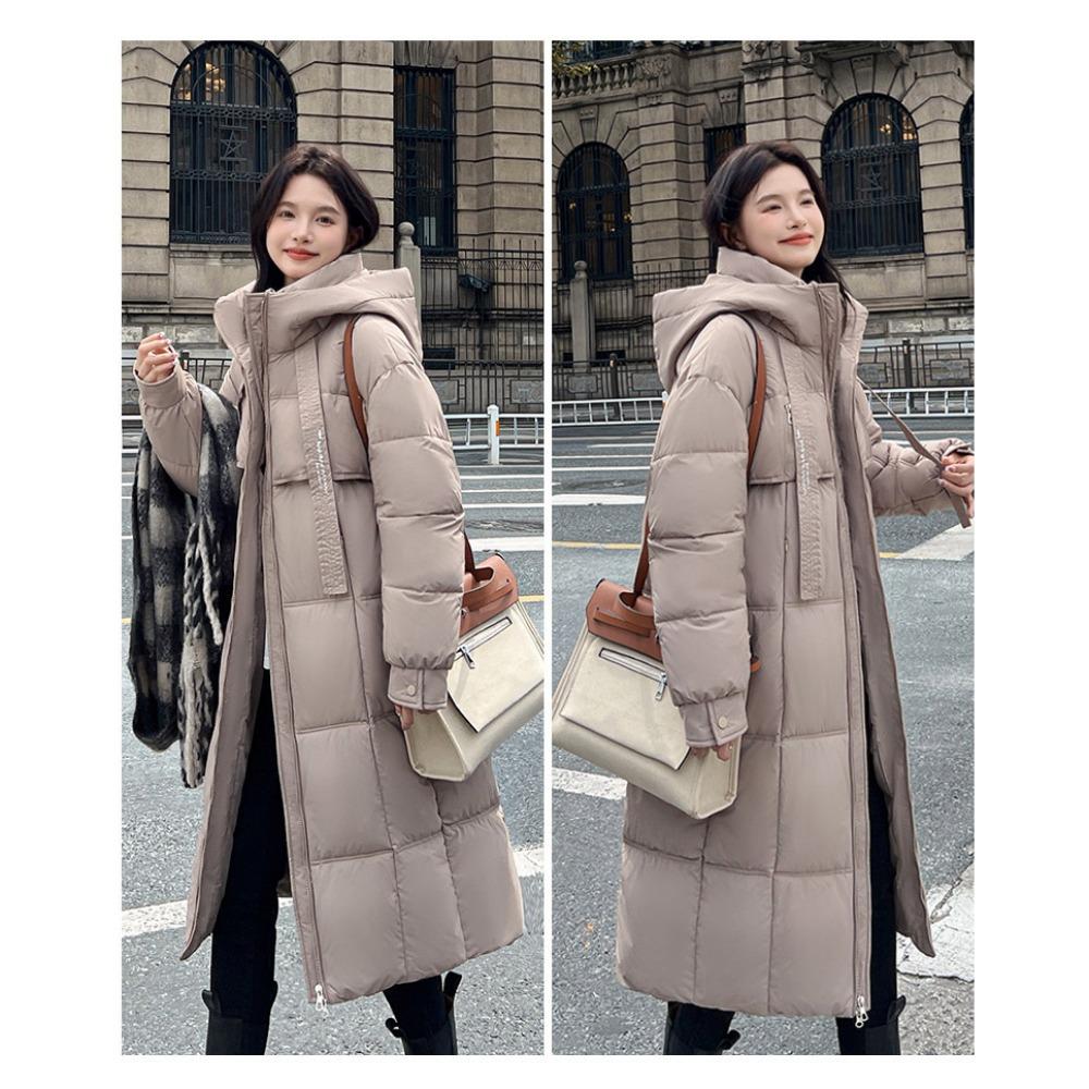 Winter new down cotton clothes women's medium and long Korean version loose thickened and thin fashion coat