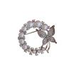 Korean Rhinestone Pearl Butterfly Brooch Anti-Exposure Pin