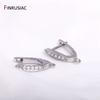 Rhodium/18K Gold Plated Zircon Earring Hooks Earring Making Supplies DIY Women Earring Jewelry Making Accessories Wholesale