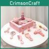 Play Wooden Makeup Box Pink Design Children Educational Development Toys Gift