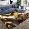 Nordic Luxury Golden Carpets for Living Room Abstract Non-slip Room Decoration Home Floor Mat Bedroom Easy Cleaning Non-slip Rug
