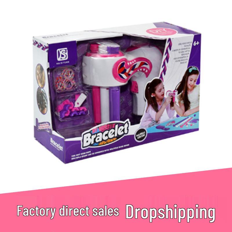 Cross-border Three-strand Braider with Rhinestone Decoration