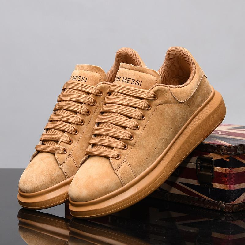 Sneakers Casual Übergröße 43 44 Damen Herren Designer Board Schuhe Mode Mikrofaserleder Erhöhte Interne Flache Plateau Schuhe