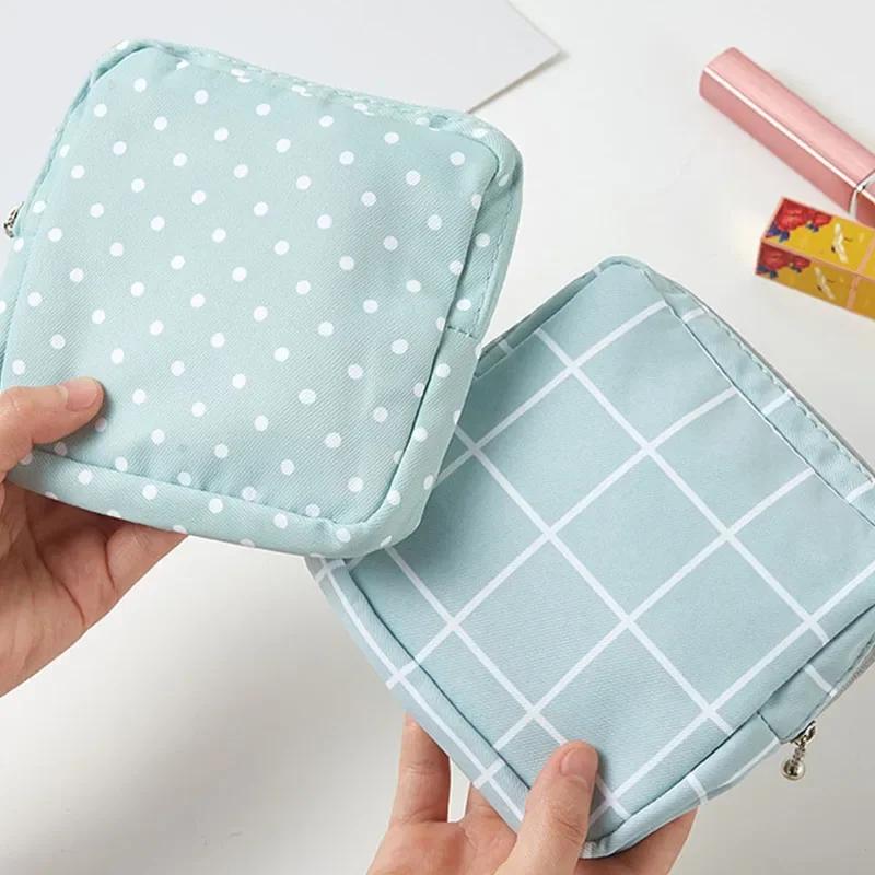 Borsa per Custodia Salvasanitari e Tamponi da Donna Pochette Trucco Carine con Zip Organizer da Donna per Cosmetici, Rossetto, Chiavi, Auricolari, Cavi Dati