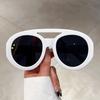 Oversized Round Goggle Men Fashion Double Bridge Gradient Candy Color Women Shades Eyewear Trendy New UV400 Sun Glasses