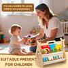 Kids Bookshelf Wooden Montessori Bookshelf with Carry Handle Toddler Picture Book Storage Rack Multi-Layer Storage Bookshelf