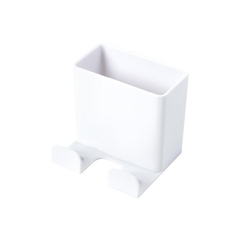 Wall Mounted Storage Case Practical Holder for Remote Control and Mobile Phone белый
