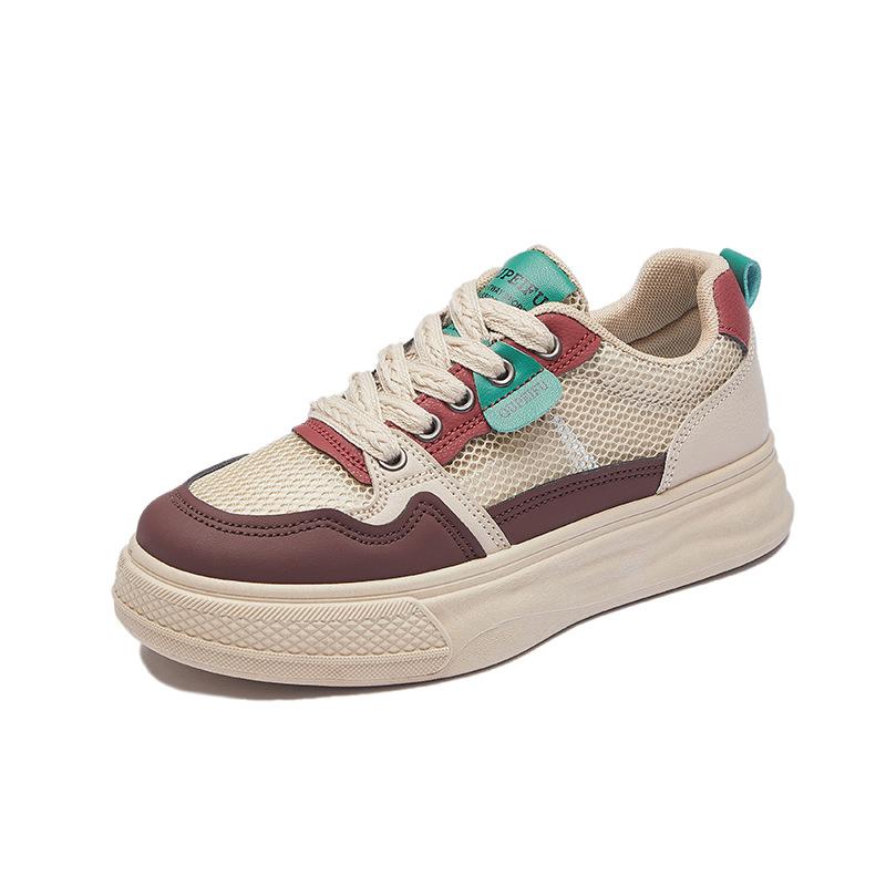 Summer little white shoes new female students thick sole heightening mesh breathable leisure -