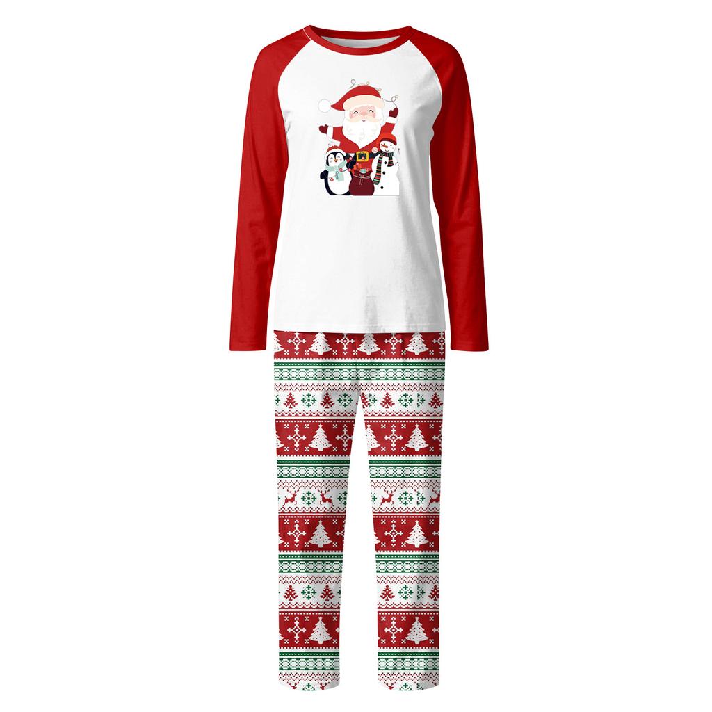 Christmas Day Prints Family Matching Long Sleeve Tops+Pants Set Family Matching Sets