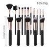 16 Makeup Brushes Set, Full Set of Makeup Artist-specific Wooden Handle Fiber Hair Professional Makeup Blush Foundation Brush