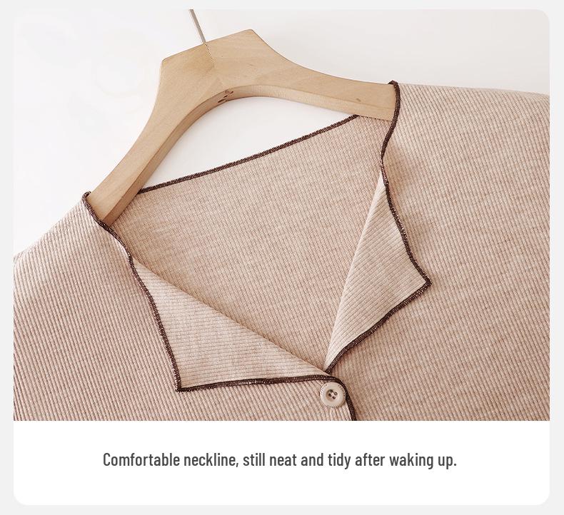 Women's Modal Long Sleeve Pajama Set with Bra Pads, Camisole, and Pants, Fall/Winter 3-Piece Set, Suitable for Outdoors.