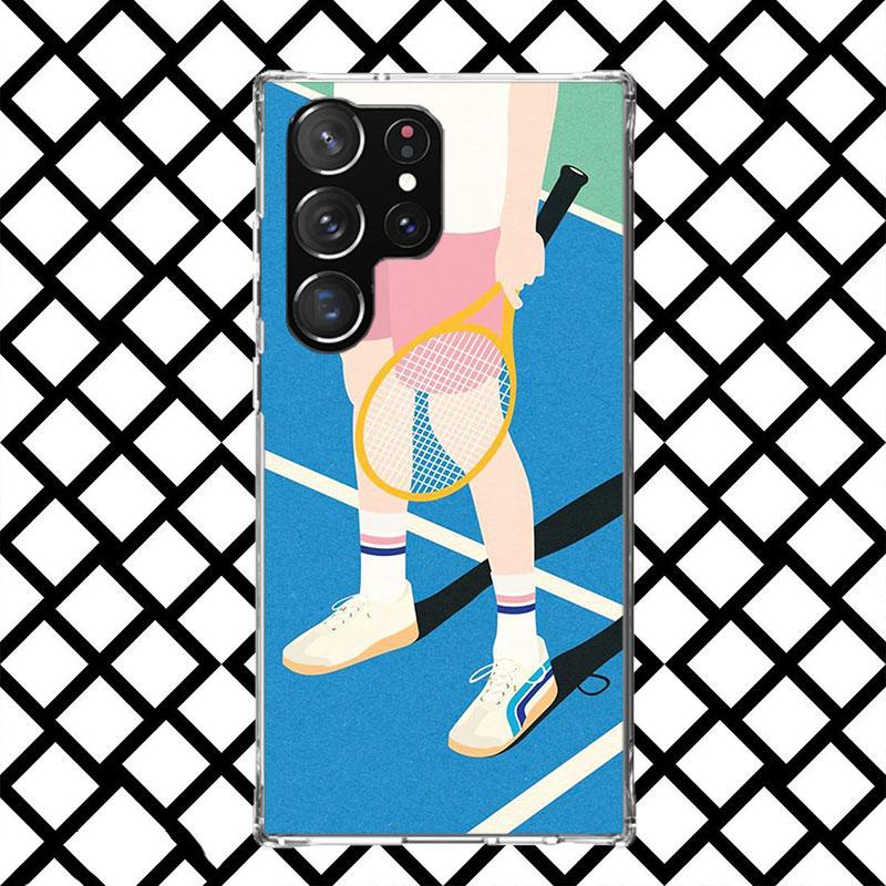 Tennis Sport Phone Case for Samsung Galaxy S26 S25 Edge S24 S23 Ultra S22 Plus S21 FE S20 + Soft Cover Print Fundas Galaxy S25 S