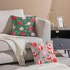 Fashionable Fruit Print Pattern Pillow Case Comfort Sofa Bed Silky Elegant Invisible Zipper Decorative Cushion Cover