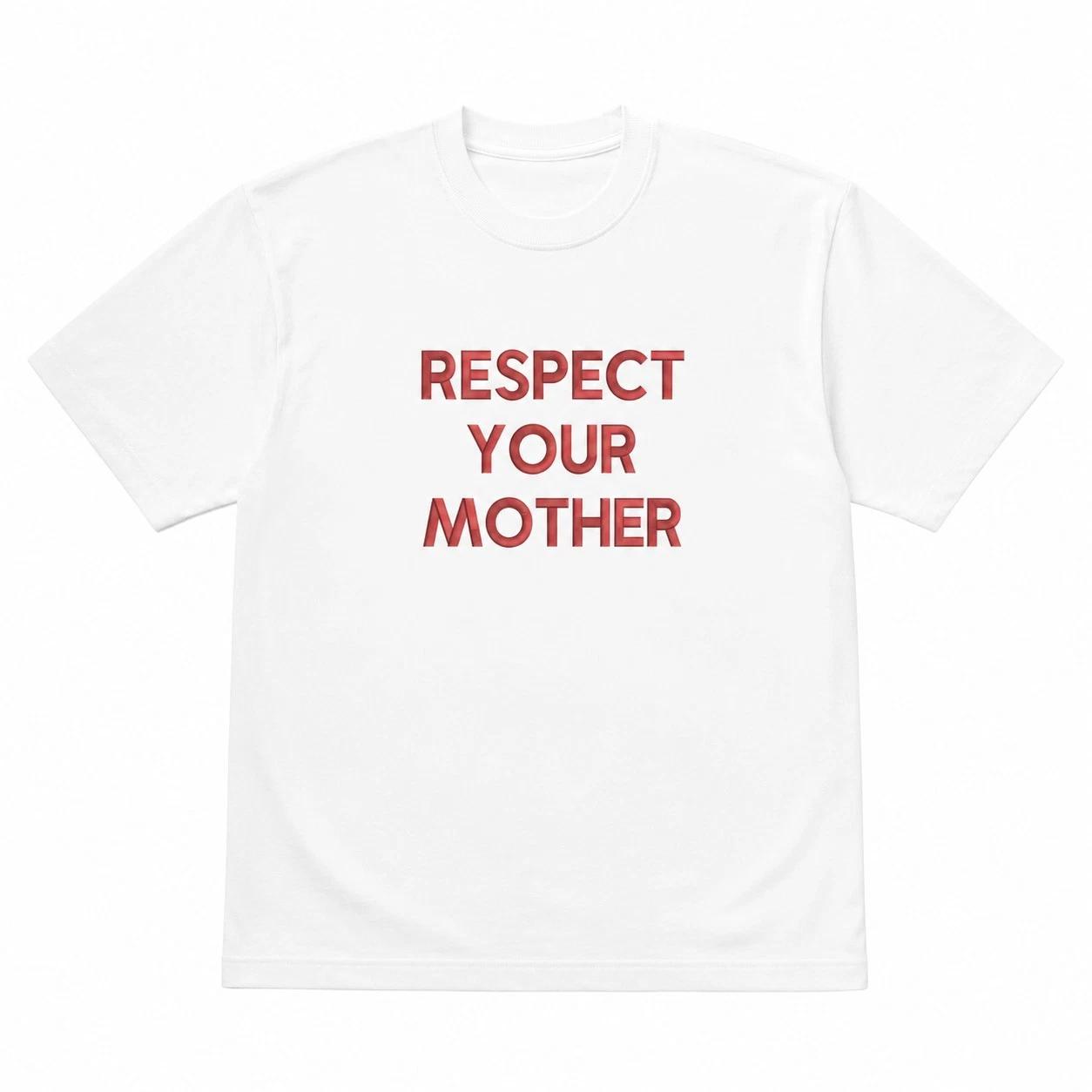 Respect Your Mother T-Shirt Minimalist Earth Day Graphic Tee Mother s Day Gift 2XL