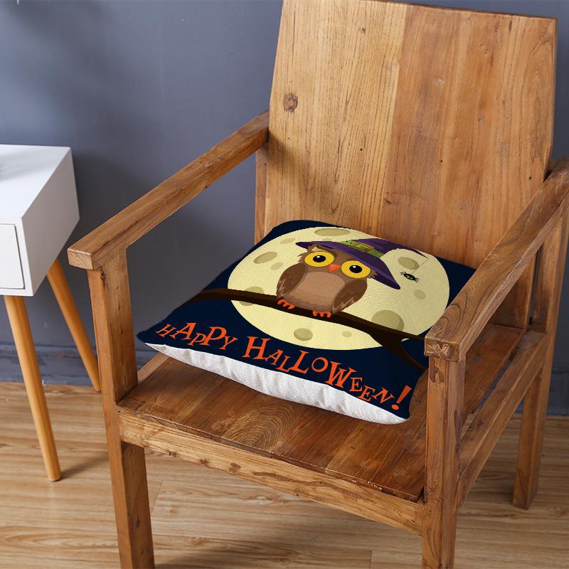 Neue Heimtextilien Halloween Polyester Kissenbezug Zuhause Kürbis Geist Feuer Kissen Lendenkissenbezug