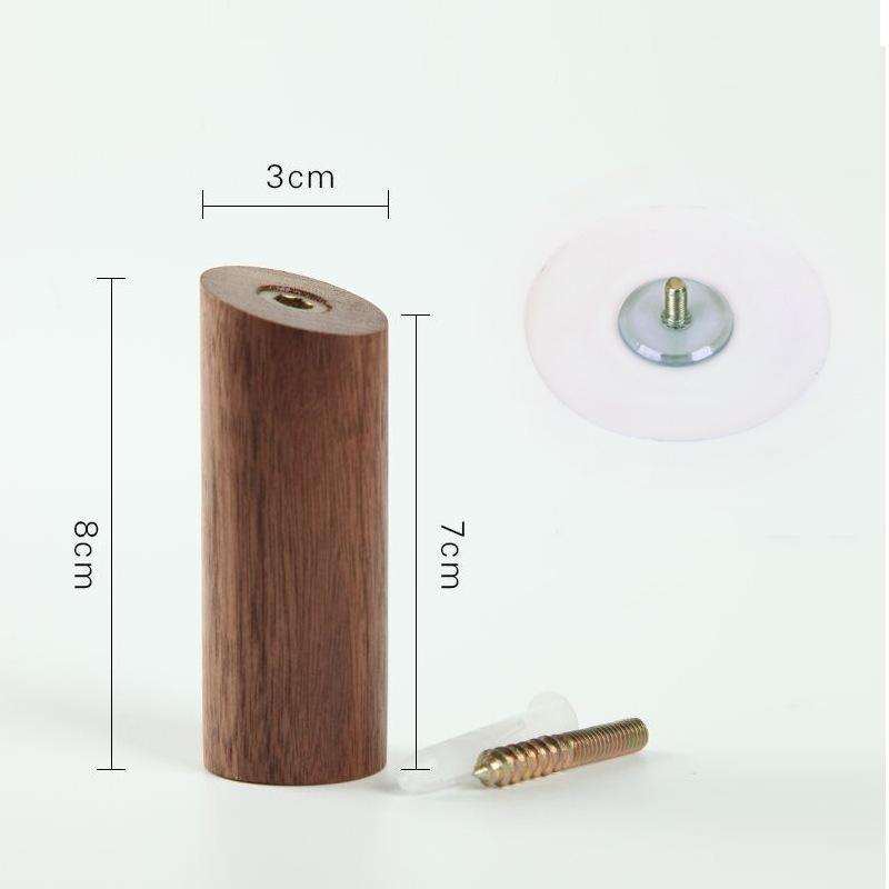 Dřevěný háček na zeď Bukový závěsný Věšák na dveře Věšák na klíče Klobouky Tašky Stojan Ořechový háček na kabáty Domácí organizace Dekorace Doplňky Nástroj