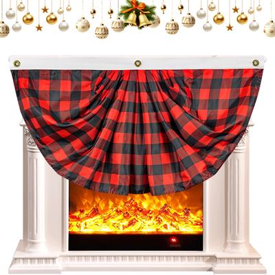Christmas Pleated Fan Flag Windproof Fan-Shaped Decorative Flag Striped Semicircular Flag for Garden Awning Fireplace Garage