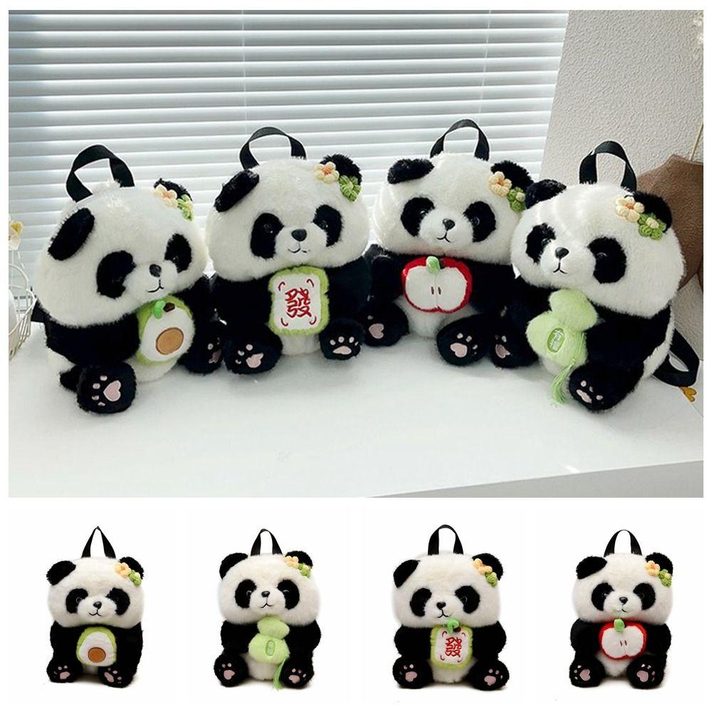 PP Cotton Panda Shaped Design Backpack Animal Doll Plush Schoolbag  Adorkable Holiday Gift