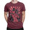 Deadpool Closed Hand Heart T-Shirts Men Disney Amazing Pure Cotton Tees Short Sleeve T Shirt 4XL 5XL Clothing