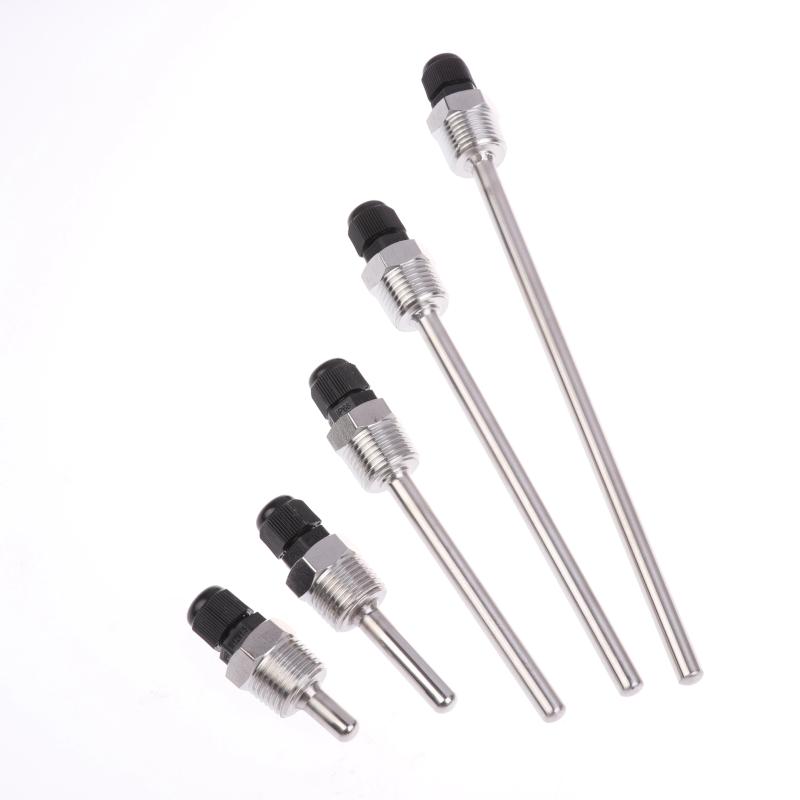 304 Stainless Steel 1/2 BSP G Thread OD8mm Immersion Sleeve Pocket For Temperature Sensor 30-200mm Tube Thermowells Protecter