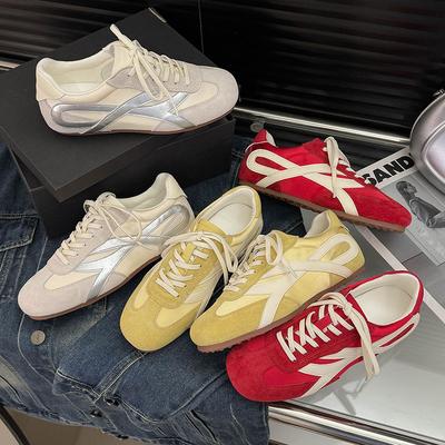 Innere Höhenerhöhung Deutsche Trainingsschuhe Damen 2025 neuer Sommer atmungsaktive Freizeitsportschuhe bequem vielseitig Ballettstil Forrest Gump sh