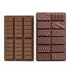 Caravaan Siliconen Vormen voor Bakken, Chocolade, Snoep, IJs, Gelei, 2-Pack Rechthoekige Vormen, 12+6 Holtes, 17 x 25,8 cm + 17 x 27,4 cm, BPA-Vrij, Bruin