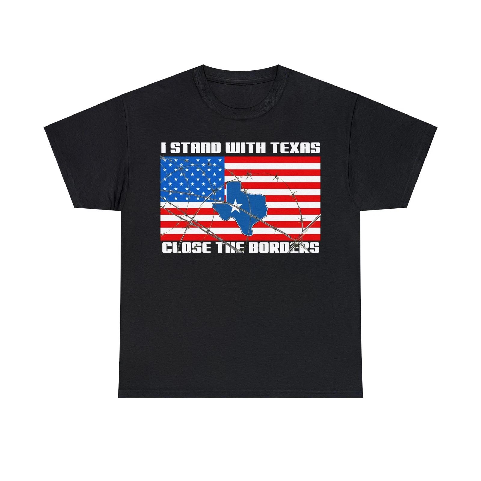 I Stand With Texas Close The Border unisex Short Sleeve Tee 2XL