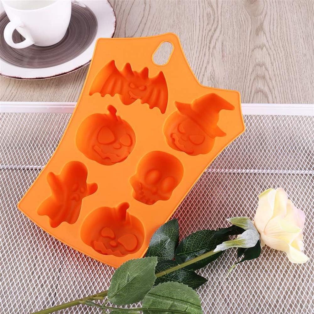 Silicone Halloween Ghost Pumpkin Baking Mold Set Non-Stick Chocolate Jelly Fondant Cake Baking mold for Party Gift Handmade