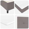 Box Spring Bed with Mattress Taupe 140 x 190 cm Fabric